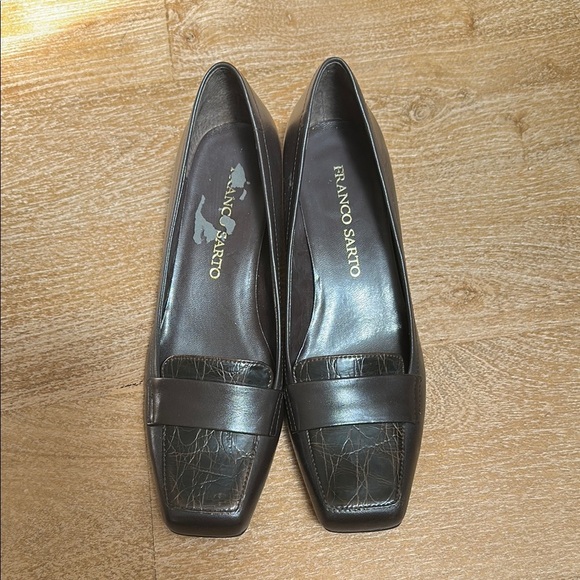 Franco Sarto Women's Black Leather Shoes 8 - Picture 1 of 7